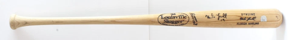 Bate de béisbol Louisville Slugger de los Marlins de Florida firmado por Mike Lowell con certificado de autenticidad 2004 Foto 2 de 4