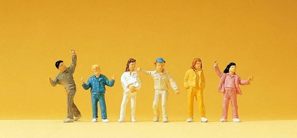 Kinder Und Jugendliche (6) Standard Ho/Oo Figuren Set Preiser 14139-image