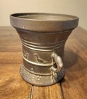 Mortar Solid Brass Bronze Dragon Handle 1611  Spes Mea Ni Deo, Vintage — photo 8