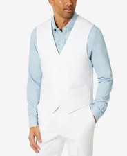 Tommy Hilfiger Men's Modern-Fit Th Flex Stretch Chambray Suit Separate Vest- L
