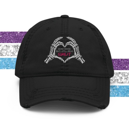 Dead Inside But I Still Read Smut Book Lover Distressed Baseball Dad Hat - Picture 10 of 43