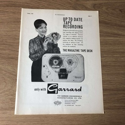 GRAM189 ZEITSCHRIFTENWERBUNG 11X8 GARRARD MAGAZIN TAPE DECK