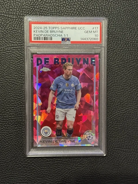 Topps Sapphire UCC 24/25 - Kevin De Bruyne Padparadscha 1/1 PSA 10 RARE