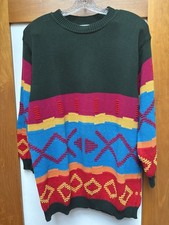 United Colors of Benetton Sweater Women's Medium Knit Cotton Vintage Sweater