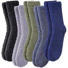 Fuzzy Socks for Men & Women Cozy Fluffy Winter Warm Slipper Microfiber Soft H...