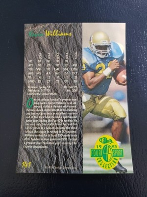 Kevin Williams UCLA Rookie 1993 Classic Games BLANK FRONT ERROR