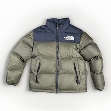 The North Face Nuptse Jacket Teen Unisex Large 12 Olive Green 700 Down Puffer