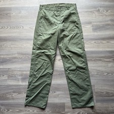 Vintage OG-507 US Military Utility Fatigue Trousers Olive Green 33x31 Serval Zip
