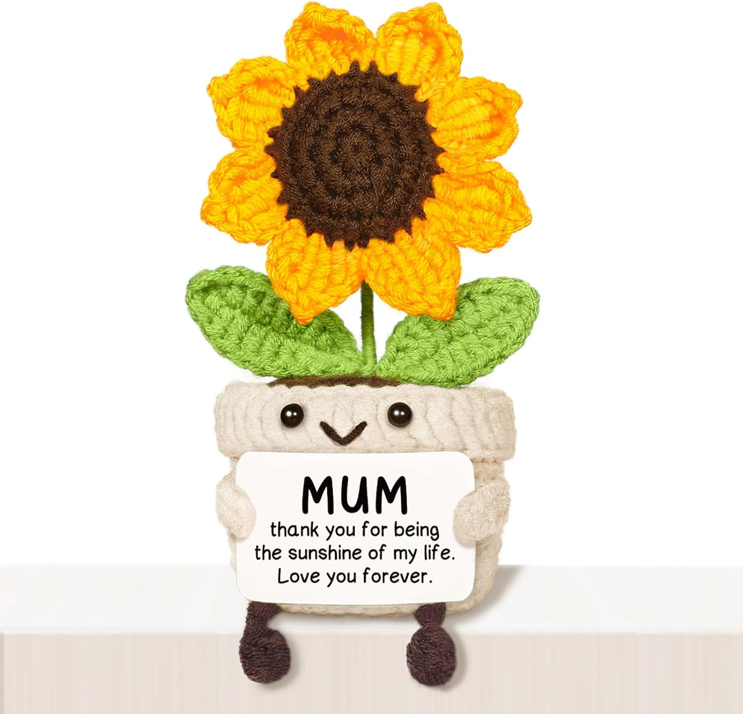 Gifts for Mum, Mum Birthday Gifts - Handmade Crochet Cute Sunflower, Mum Gift fr