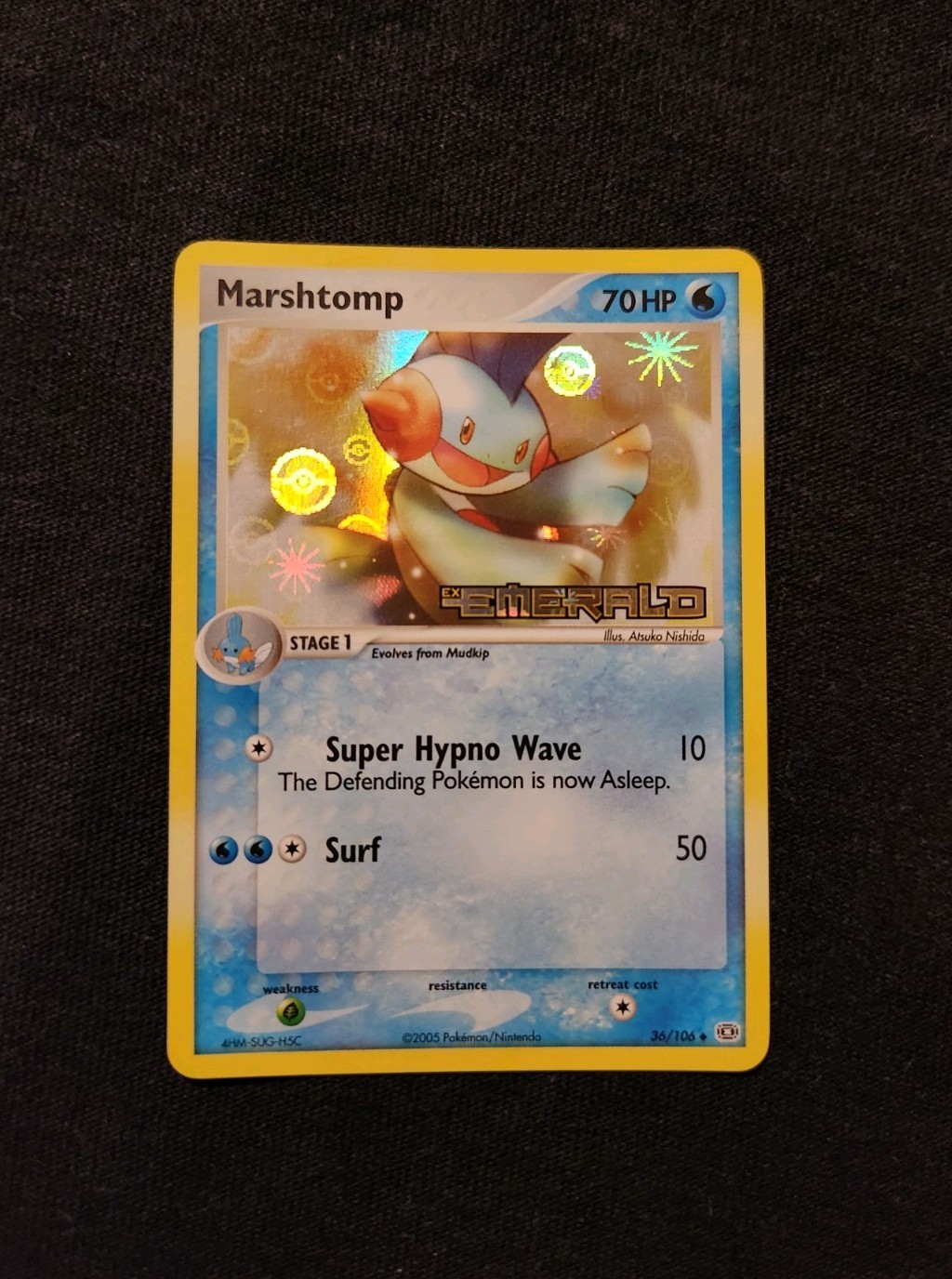 Pokemon Marshtomp Reverse Holo Card 36/106 EX Emerald Mint