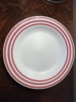RARE set of 4  Vintage Corelle Red ROSE RAINBOW 8 1/2'' Rim Soup Bowls