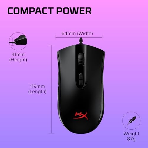 HyperX Pulsefire Core RGB USB Gaming Mouse Black for Gamers Optical DPI Adjustab - Picture 9 of 9