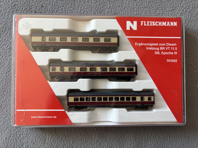 Fleischmann 741002 Spur N Dieseltriebwagen VT 11.5 Ergänzungs-Set Epoche 3