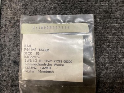 BALL BEARING PART FOR MULTIPLE USES AIRCRAFTS PN MS134358 NSN 3110-00-958-7324