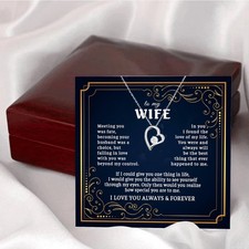 To My Beautiful Wife Necklace From Husband, Birthday, Anniversary Gift Ideas