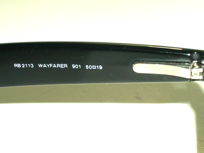 RAY BAN RB2113 50[]19 SHINY BLACK FLEX WAYFARER EYEGLASS