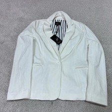 Adrianna Papell Blazer Jacket Women s Ivory Long Sleeve Size Small NWT