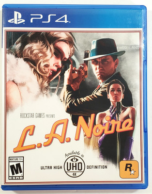 L.A. Noire (Sony PlayStation 4, 2017) PS4 Rockstar Games Case & Game - Tested