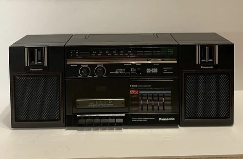 Panasonic RX-C36 Boombox Stereo Radio EQ Cassette Player. Tested.  Need Pwr Cord
