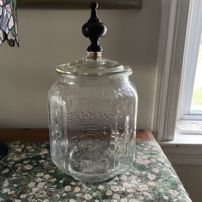 Antique Planters Peanut Country Store Display Glass Jar 8 Panel