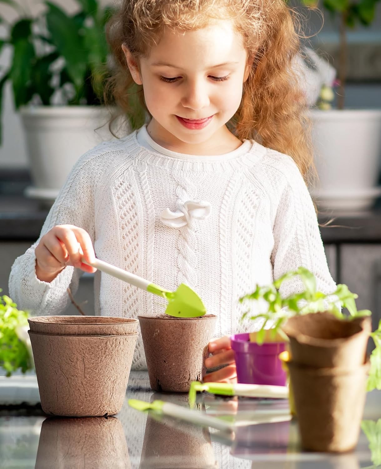 homenote Peat Pots, 60 Pcs 3.15 Inch Seed Starting Pots with Drainage Holes Roun