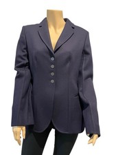 STELLA McCARTNEY Tailored Blazer Jacket Navy Blue 100 Wool SZ 42 IT 8 U.S NEW