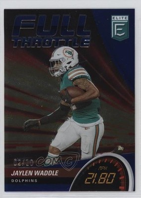 2022 Panini Donruss Elite Full Throttle Blue 2/10 Jaylen Waddle #FT5 12in