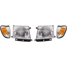 Headlight Kit For 1998-2000 Toyota Tacoma 4WD RWD With Corner Light Left & Right