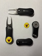(1) Pitchfix Golf Switchblade Divot Tool & Myopia Hunt Club 1" Coin Golf Marker