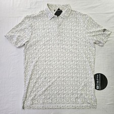 adidas Ultimate365 Micro Argyle Golf Polo White JL5271 Men's Size Medium