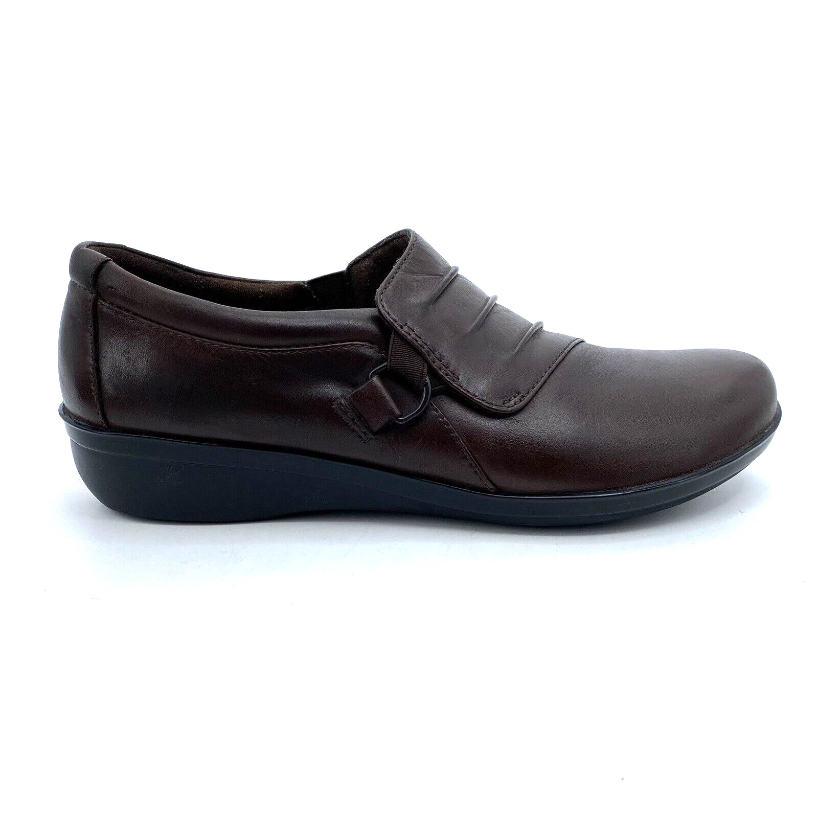 Mocassini piatti donna 9 M Collection by Clarks Everlay Heidi marroni in pelle