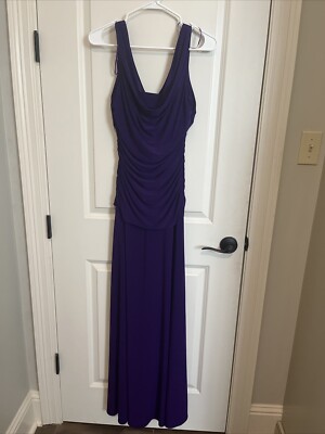 green emerald velvet dress Nightway 22093 - Rhinestone Accent V-Neck Evening Gown 8 / Royal