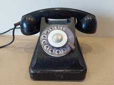 Soviet Union Black bakelite rotary Telephone . Emblem USSR. Original  
