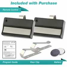 2 Car Garage Door Gate Remote Opener Control Clicker for Liftmaster 971LM 390Mhz