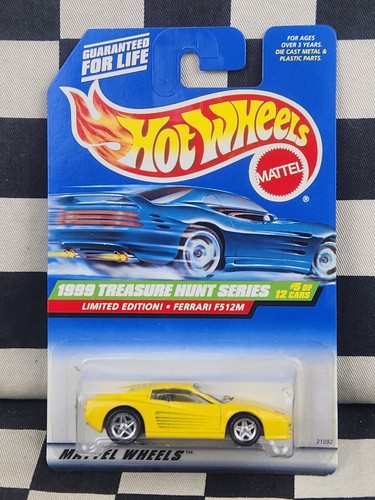 Hot Wheels Treasure Hunt Ferrari F512M Yellow 1999 Vhtf - Picture 6 of 6