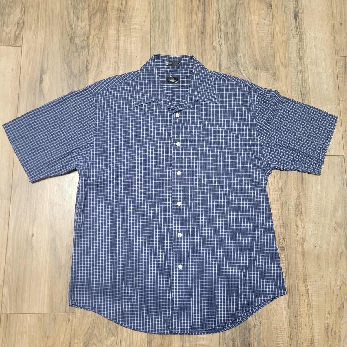 haggar short sleeve dress shirts Haggar Short Sleeve Performance Button-Down Shirt in Light Blue