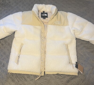 NWT MEN'S The North Face Nuptse Sherpa High Pile Jacket GARDENIA