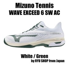 Mizuno Tennis Shoes WAVE EXCEED 6 SW AC 61GA251635 White / Green
