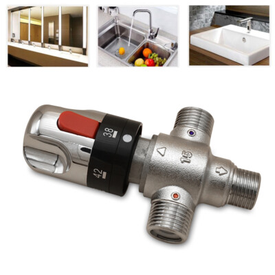 3 Wege Brauchwassermischer 1/2'' Zoll Verbrühschutz Mischventil Thermostatisch DE