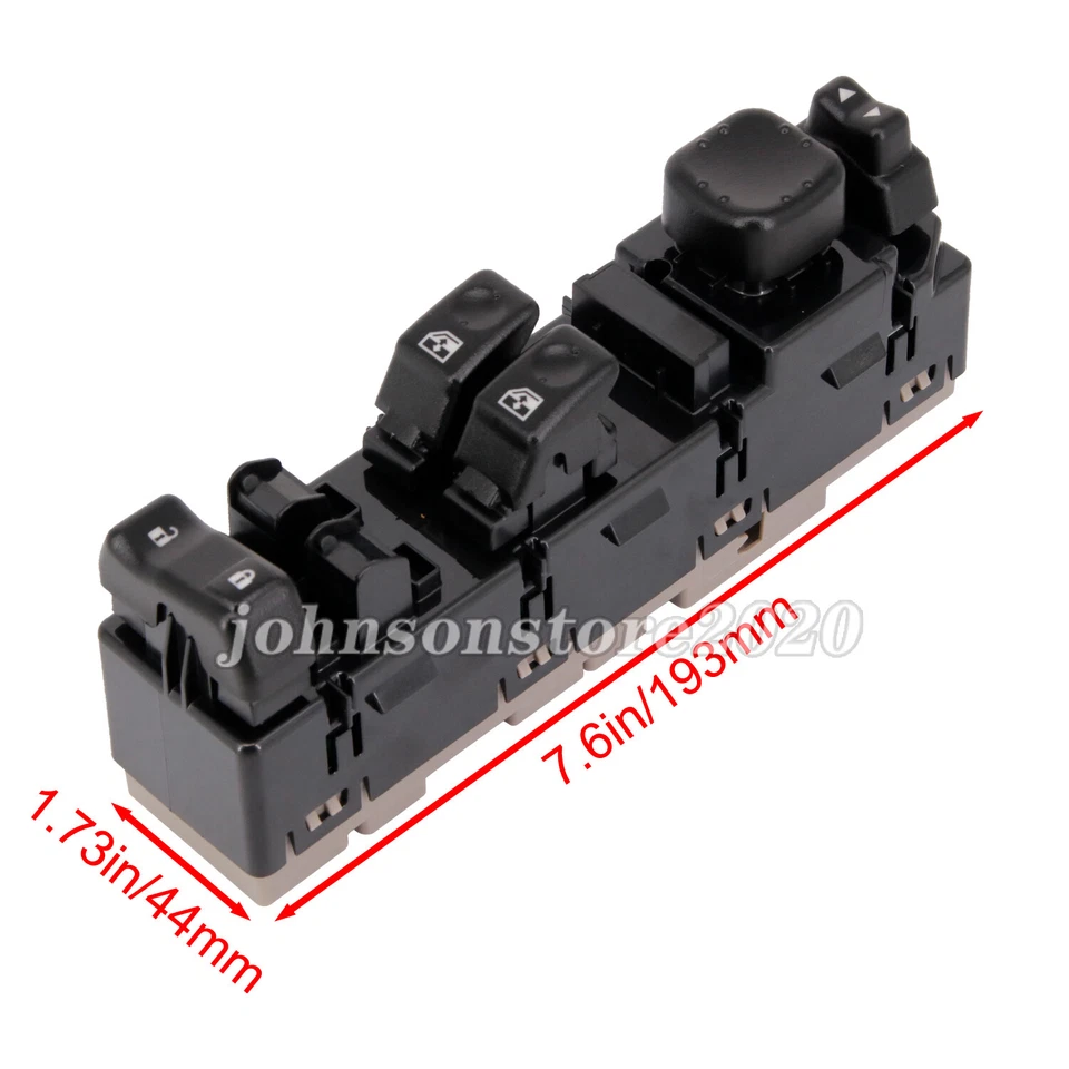 15883318 Power Window Switch Driver Left Side Black for Chevy GMC 2003-2007 Foto 3 de 4