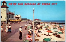 Postcard - View of the Famed Beach and Boardwalk, Ocean City, New Jersey