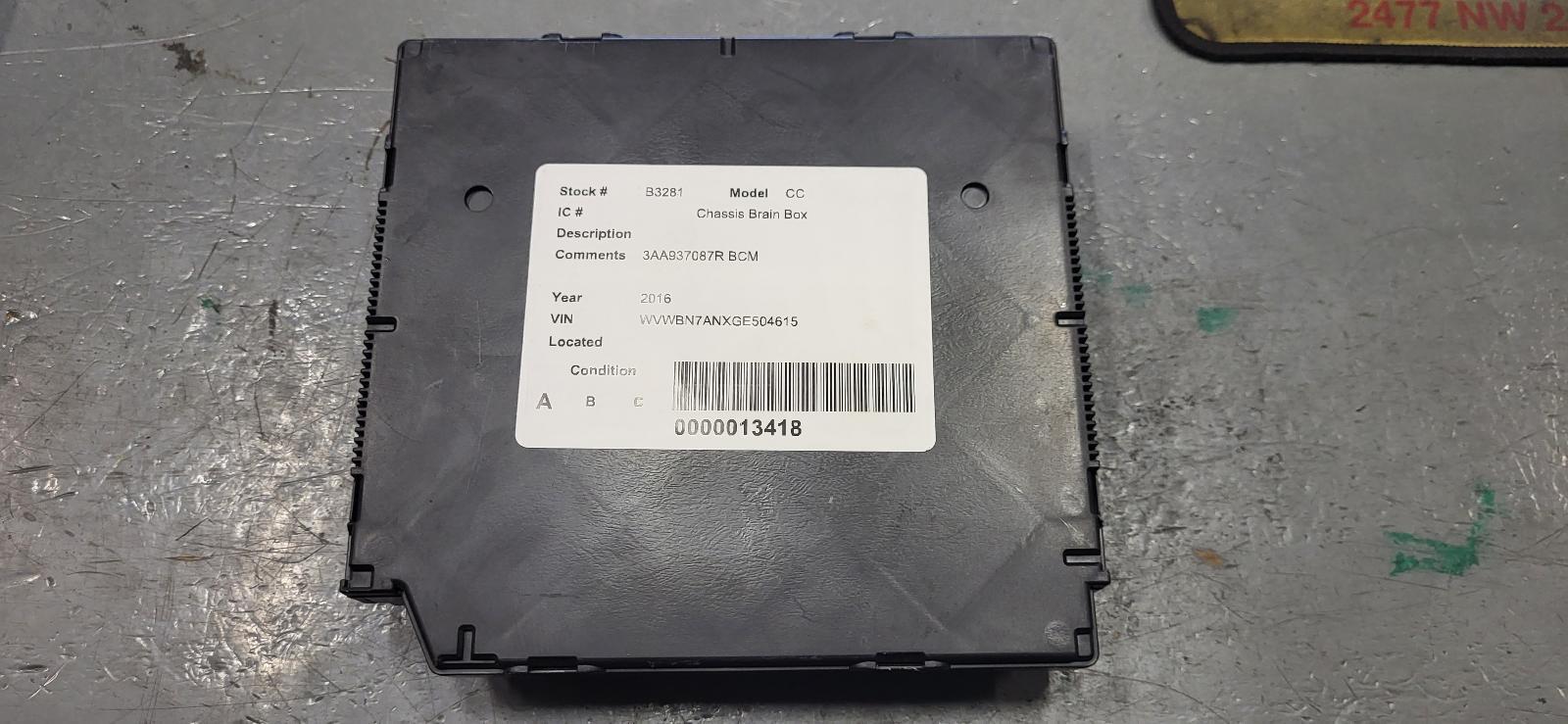 VOLKSWAGEN CC Body Control Module 3AA 937 087 R eBay