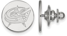 14K White Gold NHL Columbus Blue Jackets Lapel Pin by LogoArt