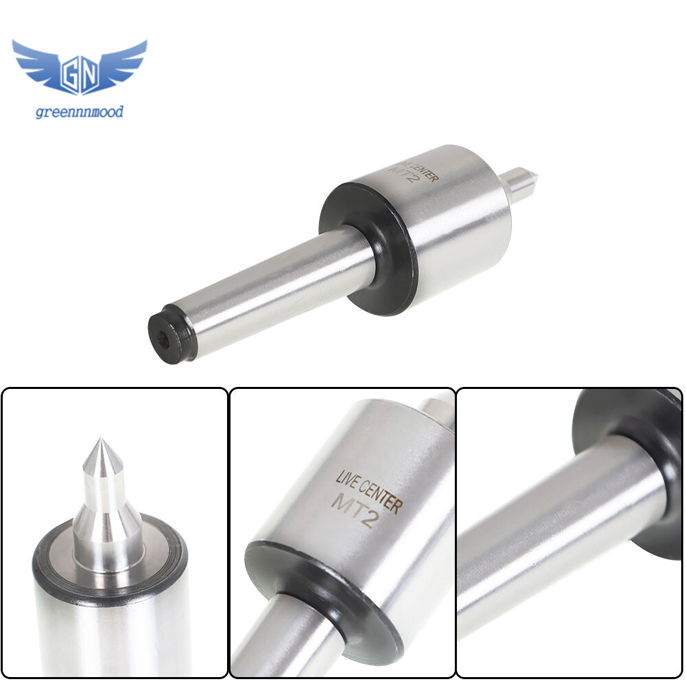 MT2 Live Center - Morse Taper 2 Lathe Tool, 0.0002" Precision, 60 Degree Angle