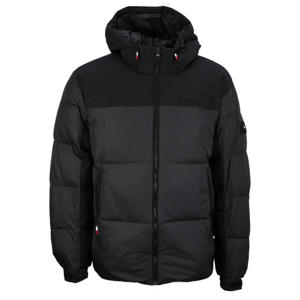 BDS | York b Steppjacke Herren MW0MW32771 eBay Jacke New schwarz hooded Hiilfiger Tommy