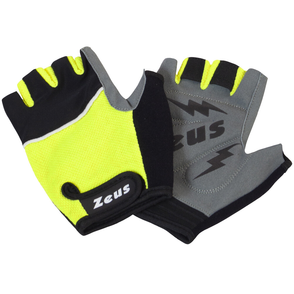 Zeus Fitness Training Gewichtheber Kraftsport Kurzfingerhandschuhe gelb neu