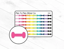 1232- Dumbbell Workout Planner Stickers.