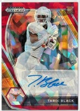 2021 Panini Prizm Draft Picks Auto Prizms Red Ice #300 Tarik Black