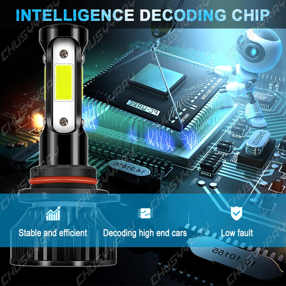 6X 6000K LED Headlight+Fog Light For 2003-2006 Chevy Silverado 1500 2500 3500 HD - Image 4 of 4