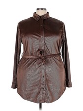 L&b Women Brown Jacket 3x Plus